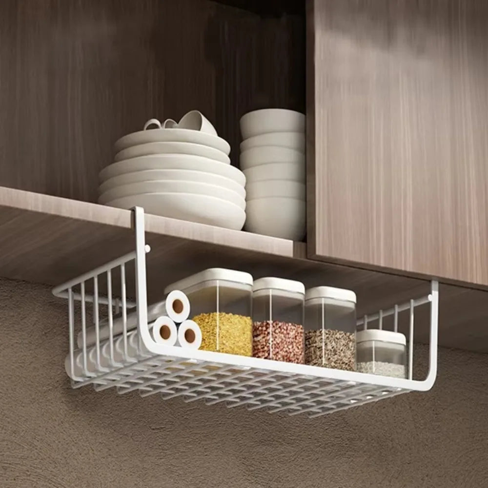 panier suspendu blanc noir réutilisable clips moderne rangement respectueux environnement multifonctionnel