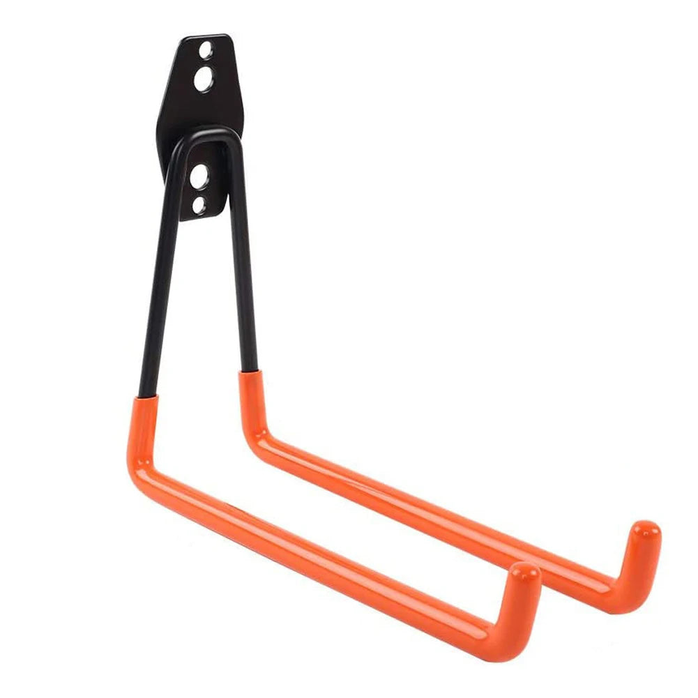 crochet mural moderne noir orange fer utilisation multiple outils jardinage pelle