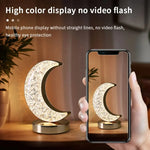 veilleuse lune forme 3d led rechargeable cristal décorative chambre fille moderne