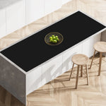tapis silicone moderne rectangle antidérapant respectueux environnement noir gris lisse opaque contemporain cuisine