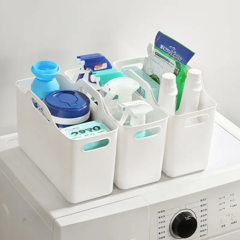 organisateur rangement blanc moderne poignées compartiments respectueux environnement utilisation multiple rangement stockage transparent fonctionnel
