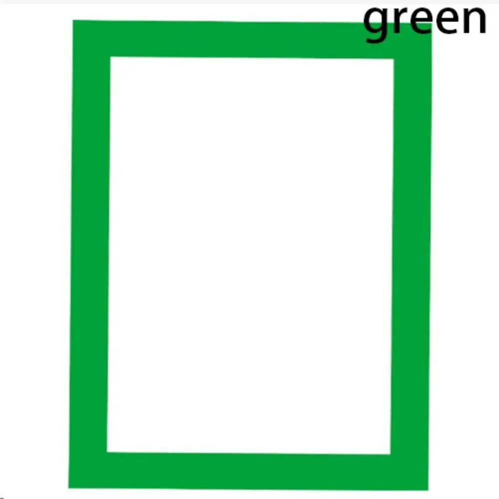 cadre magnétique auto adhésif moderne vert or noir argent transparentarrière opaque