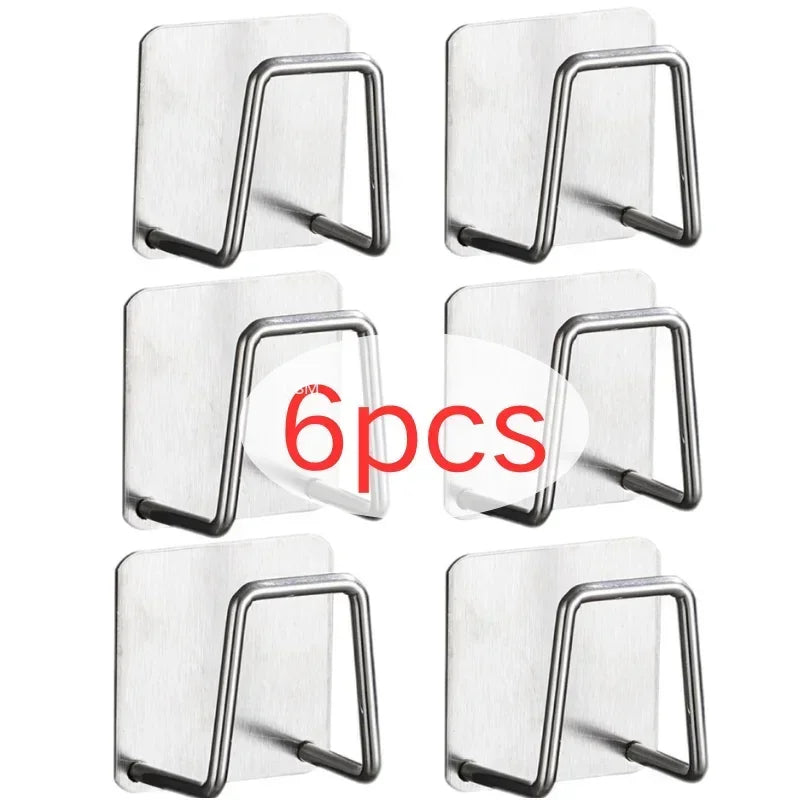 porte savon porte couverts porte sponges acier inoxydable adhésif moderne pratique rangement cuisine transparent
