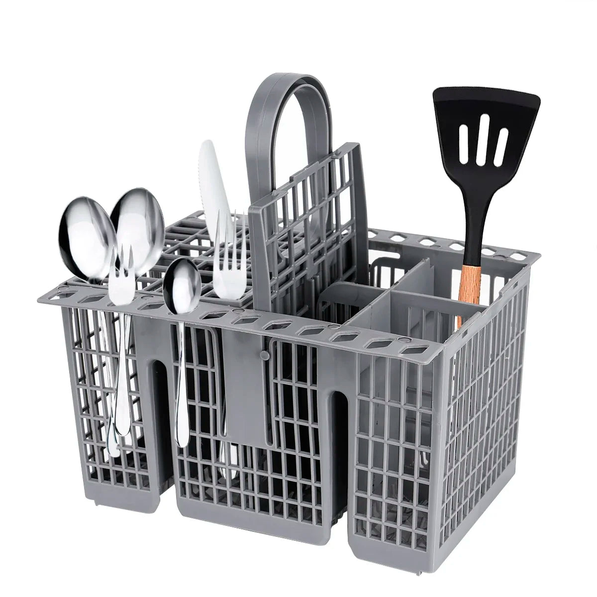 panier vaisselle gris moderne poignée amovible compartiments grille lave vaisselle pièces rechange fixations