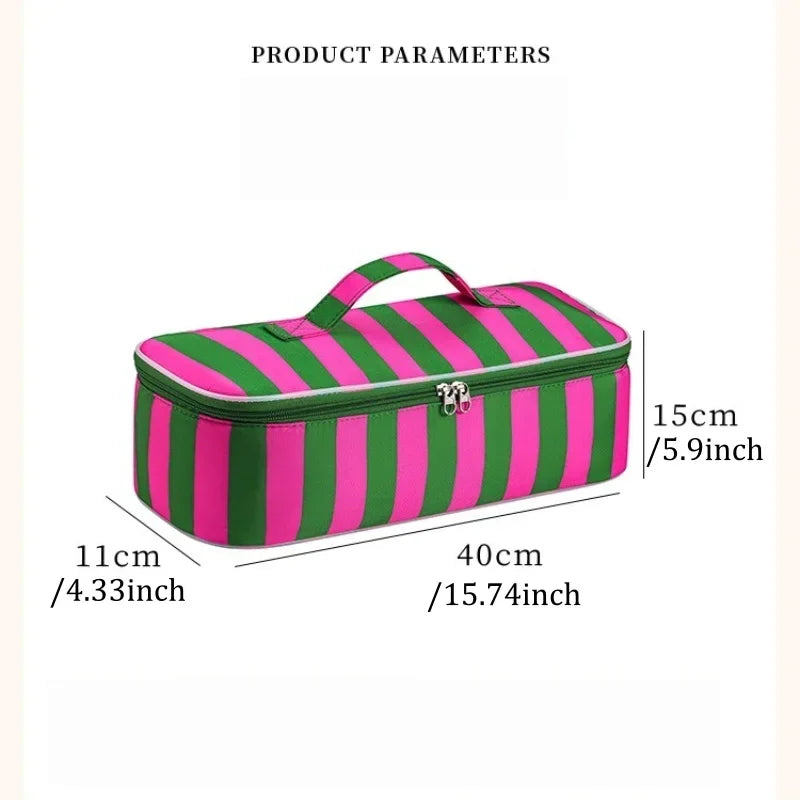 sac rangement coiffure vert rose brosse peigne diffuseur moderne pliable polyester multifonctionnels accessoires capillaires