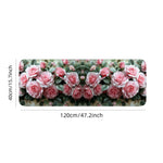 tapis sol rose floral antidérapant polyester décoration maison printemps été cuisine salle bain porteintérieur