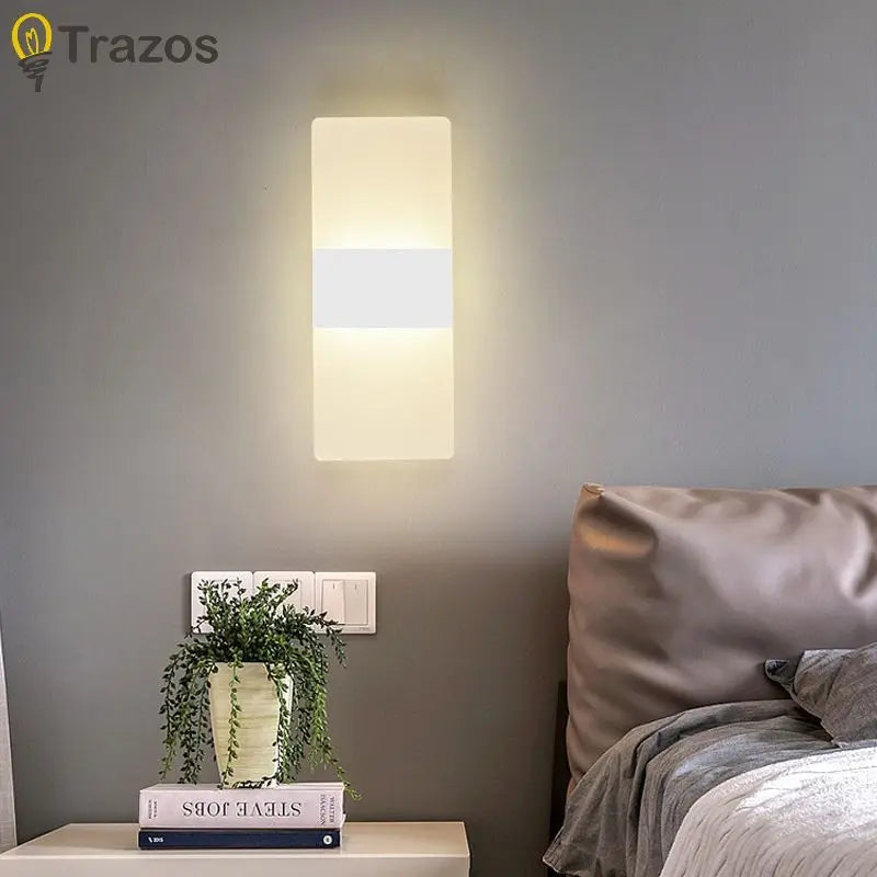 applique murale led moderne blanc noir minimaliste éclairage chambre entrée étude salle bain