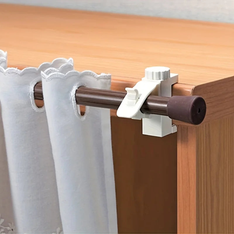 supports rideau blancs modernes clips opaques durables facile décoration intérieure