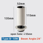 projecteur led spot blanc moderne 90mm 135mm 65mm 115mm 3w 10w galerie chambre