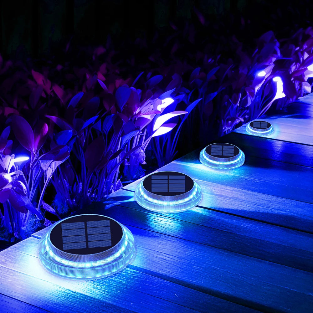 lumière solaire bleu moderne adhésive 20leds ip68 résistante pression 5tons