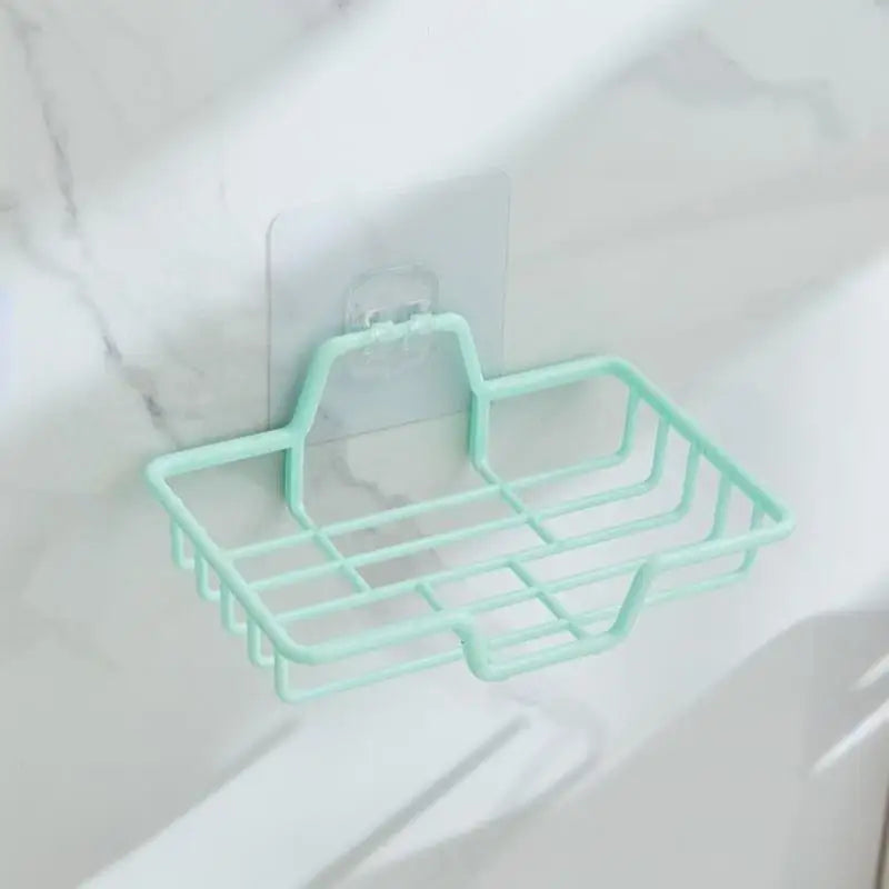 bac savon moderne adhésif bleu clair rose pâle grille tailles opaques salle bain douche