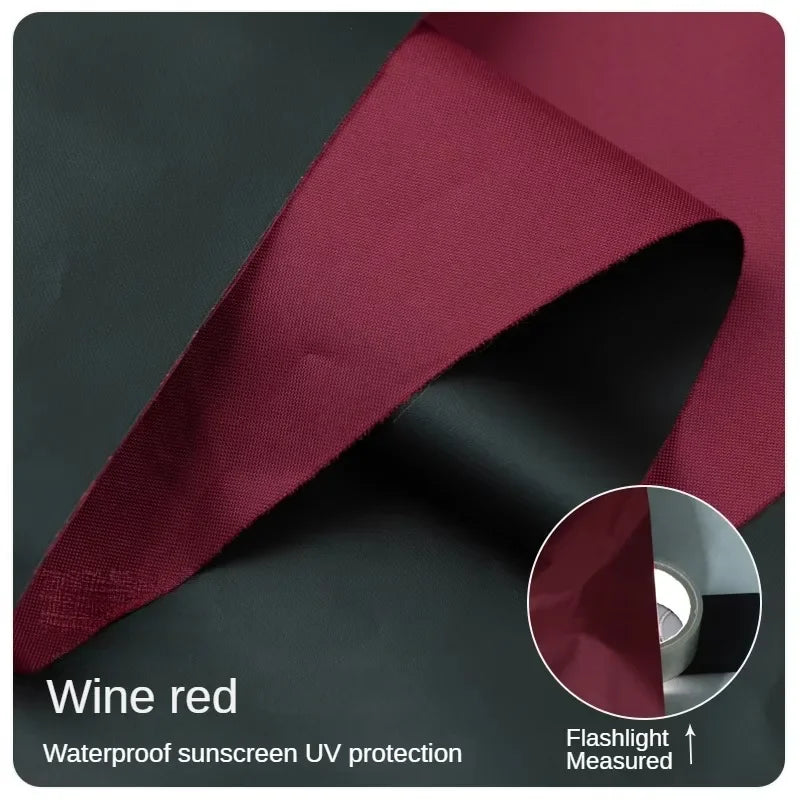 tissu imperméable polyester toile tente largeur 170cm couleur noir rouge blanc beige marine moderne