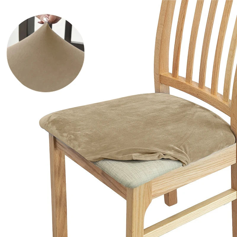 coussin chaise velours moderne beige gris élégants protection salon cuisine