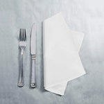 serviettes table polyester blanc imprimé végétal classique maison restaurant 43x43cm pack pièces