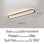lampe led moderne blanche rectangulaire bord noir éclairage intérieur chambre salon