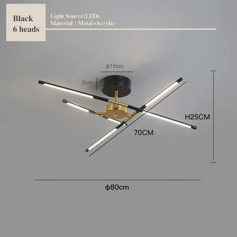 suspension lumineuse or blanc moderne sources lumineuses étoile lignes droites