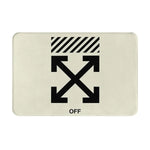 tapis bain noir blanc arrows imperméable antidérapant adhésif moderne minimaliste