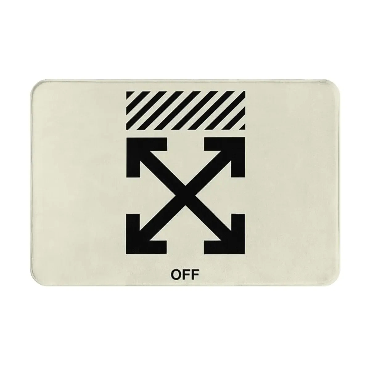 tapis bain noir blanc arrows imperméable antidérapant adhésif moderne minimaliste