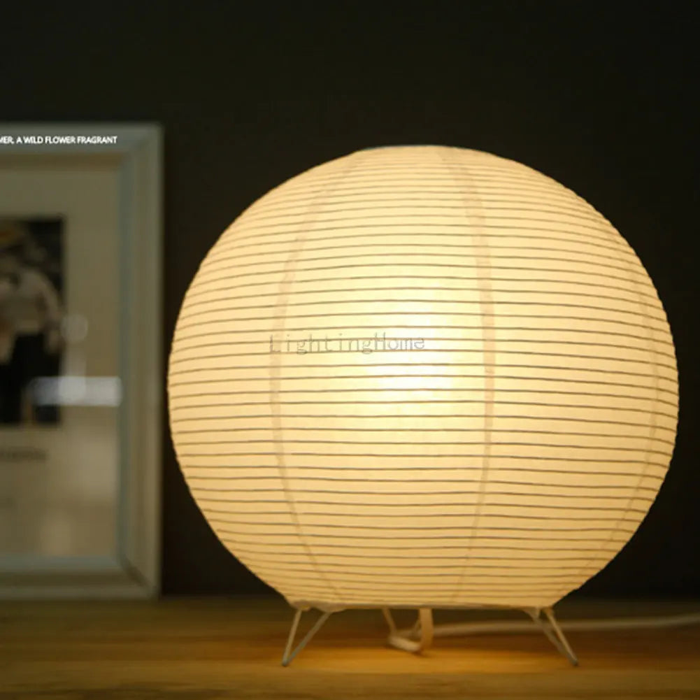 lampe table led papier blanc rayures horizontales moderne chambre coucher