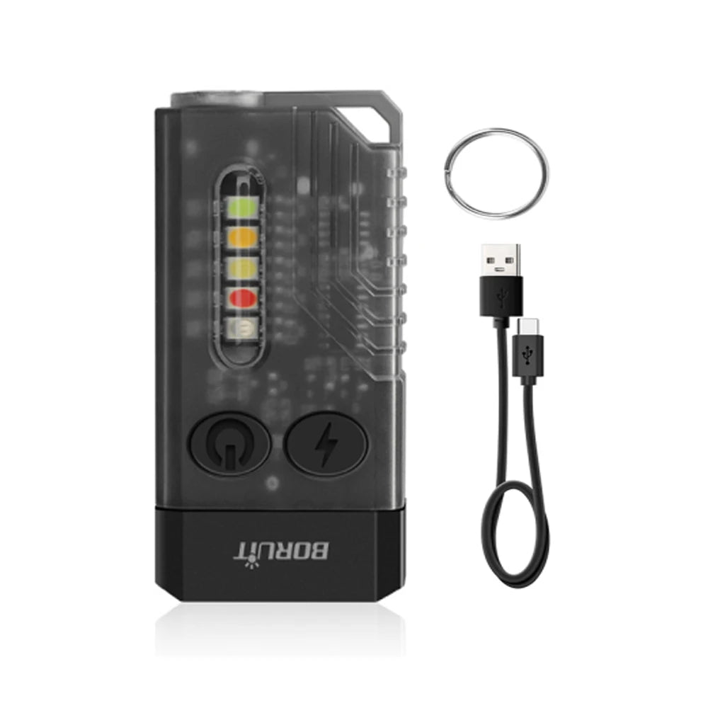 lampe torche multifonction rechargeable led noire aimant lumière uv portable pratique