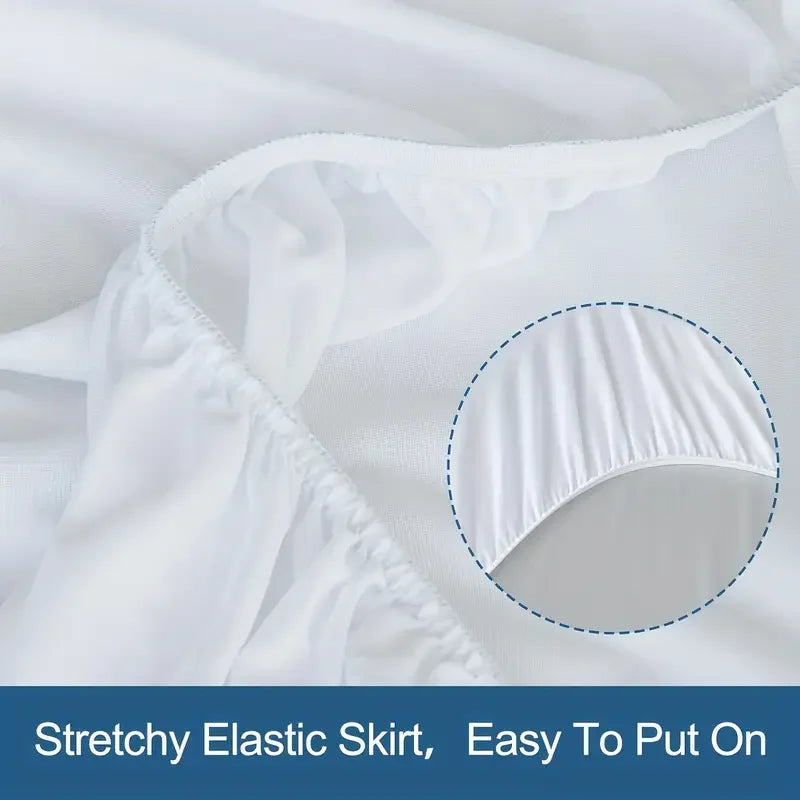 drap housse imperméable matelas blanc tricot jersey doux respirant élastique lit chambre