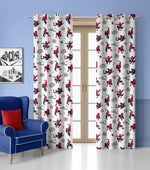 rideaux spider man blanc bleu rouge gris modernes opaques chambre yeux araignée occlusifs deux