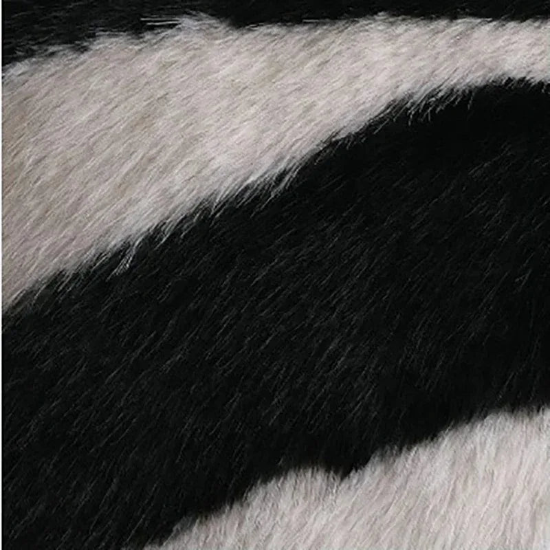 coussin noir blanc rayures horizontales moderne polyester 50x50cm voiture maison decoration
