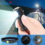 lampe torche noire aimantée led 180 degrés batterie incluse modérne texturé