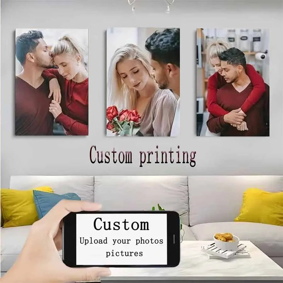 impressions digitales moderne cadre photo famille animaux paysage couple mariage décoration maison