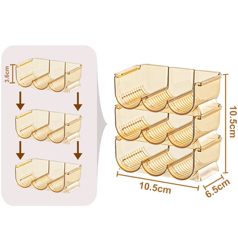 présentoir cosmétique transparent moderne boîte rangement maquillage acrylique 10 gonds doré minimaliste