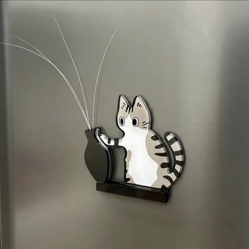 aimants réfrigérateur dessin animé chats blanc noir gris orange cartoon ornement anti poussière