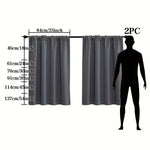 rideaux gris opaques modernes 84x61cm isolation thermique chambre salle bain camping car deux pièces