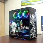 autocollants anime personnages tokyo ghoul kaneziki transparents pc noir blanc