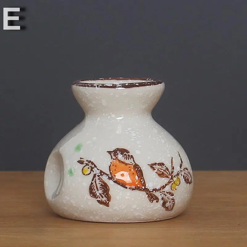 vases céramique artisanal poissons fleurs blanc bleu rouge vert