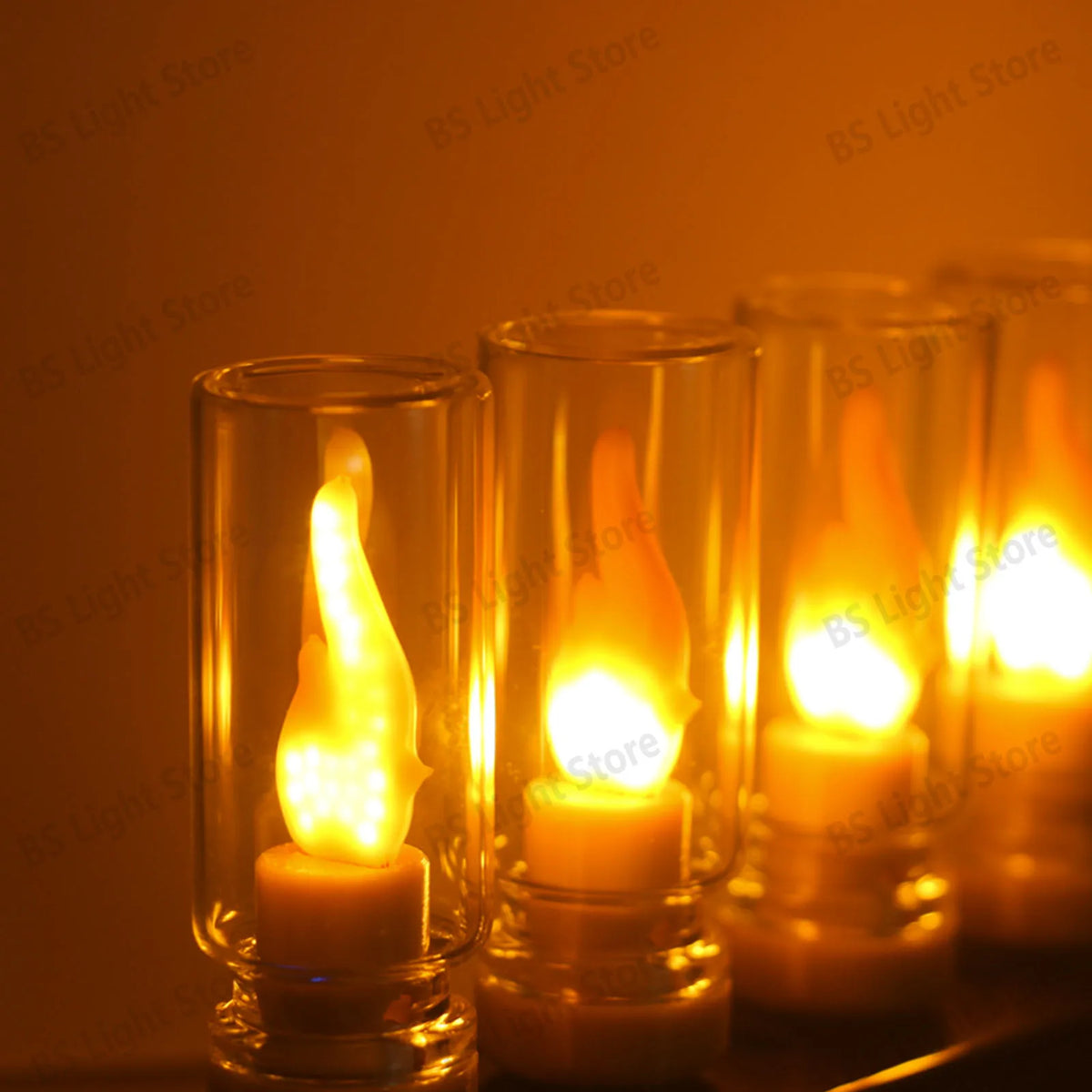 mini ampoule led flamme transparent frosted décoration usb imitations bougie chaleur blanc orange