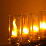 mini ampoule led flamme transparent frosted décoration usb imitations bougie chaleur blanc orange