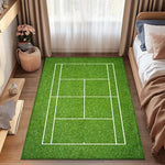 tapis vert bleu tennis moderne salon décoration intérieure extérieur 80x120cm polyester
