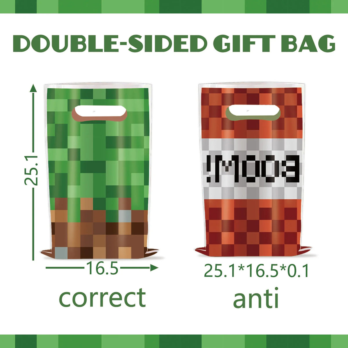 supports gâteau carton vert marron pixelés anniversaire fête thème minecraft decorations cupcakes