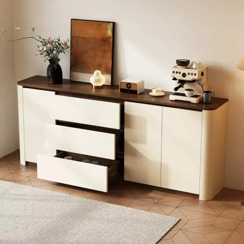 meuble rangement moderne blanc tiroirs entrée salon 180cm large