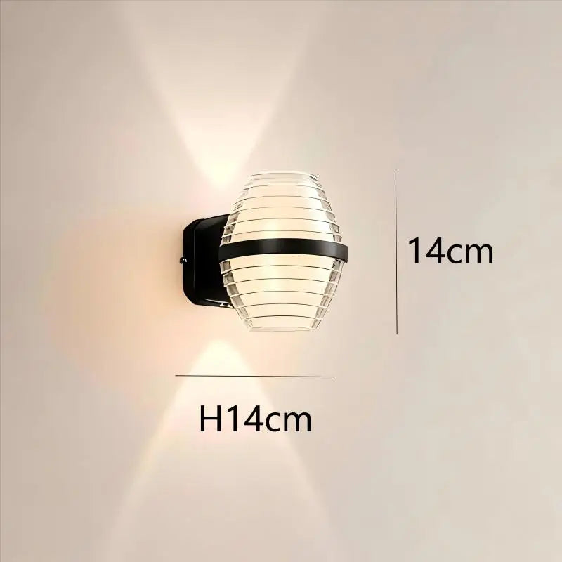 applique murale extérieure ip65 moderne hydrofuge led blanc noir transparent