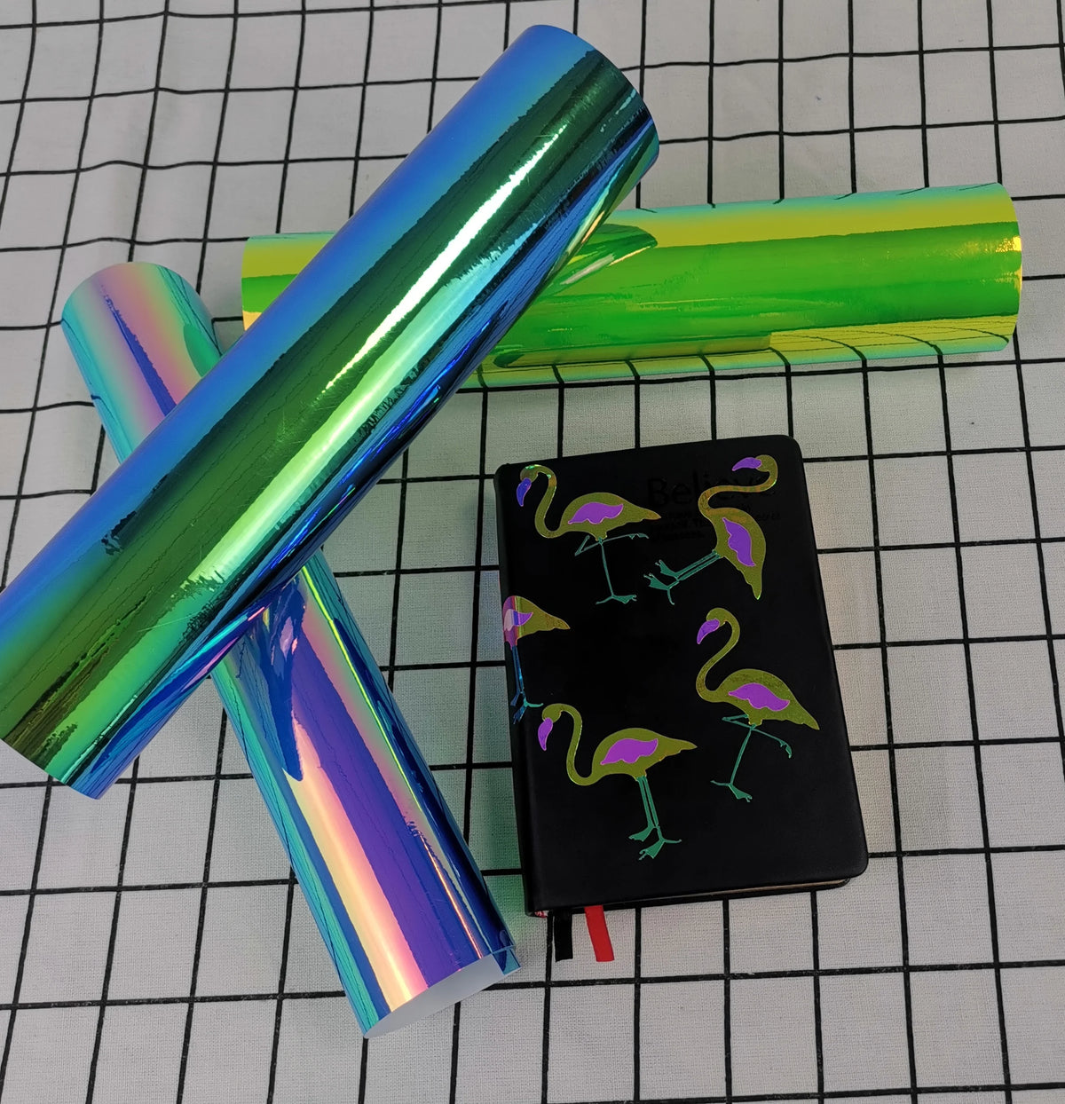vinyle adhésif holographique multicolore brillant bricolage décoration murale projets créatifs diy