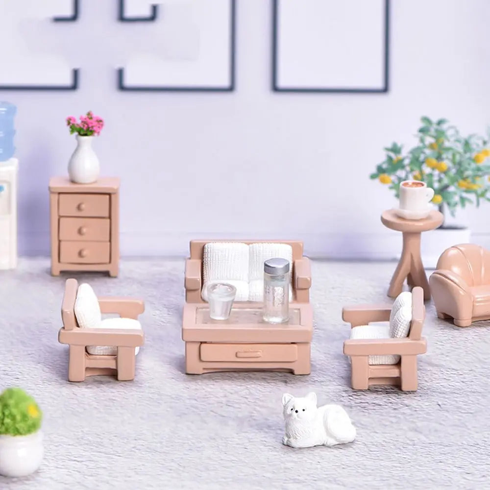 fauteuil tabouret table lit canapé commode miniature mobilier maison poupées accessoire jouets plastique