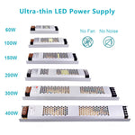 transformateur led ultra fin 12v 24v 60w 100w 150w 200w 300w 400w blanc moderne