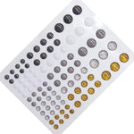 autocollants epoxy brillants adhésifs noir blanc gris argent doré scrapbooking artisanat journalisation