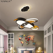 Luminaire avion LED suspendu pour chambre d'enfant - Décoration moderne garçon fille - Ombre Interieur