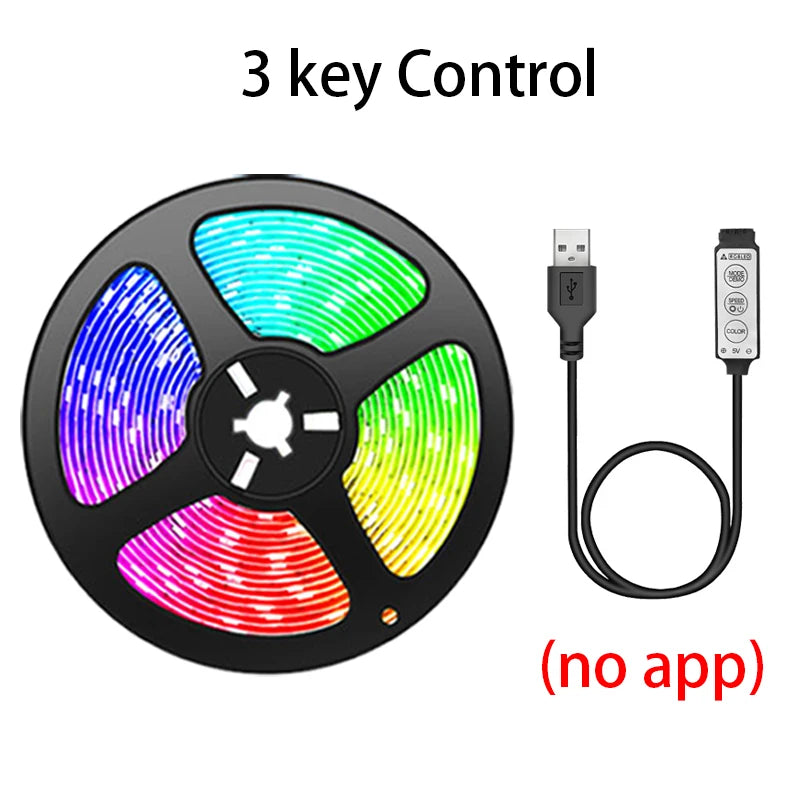 ruban led multicolore adhésif moderne usb bluetooth télévision ordinateur portable chambre