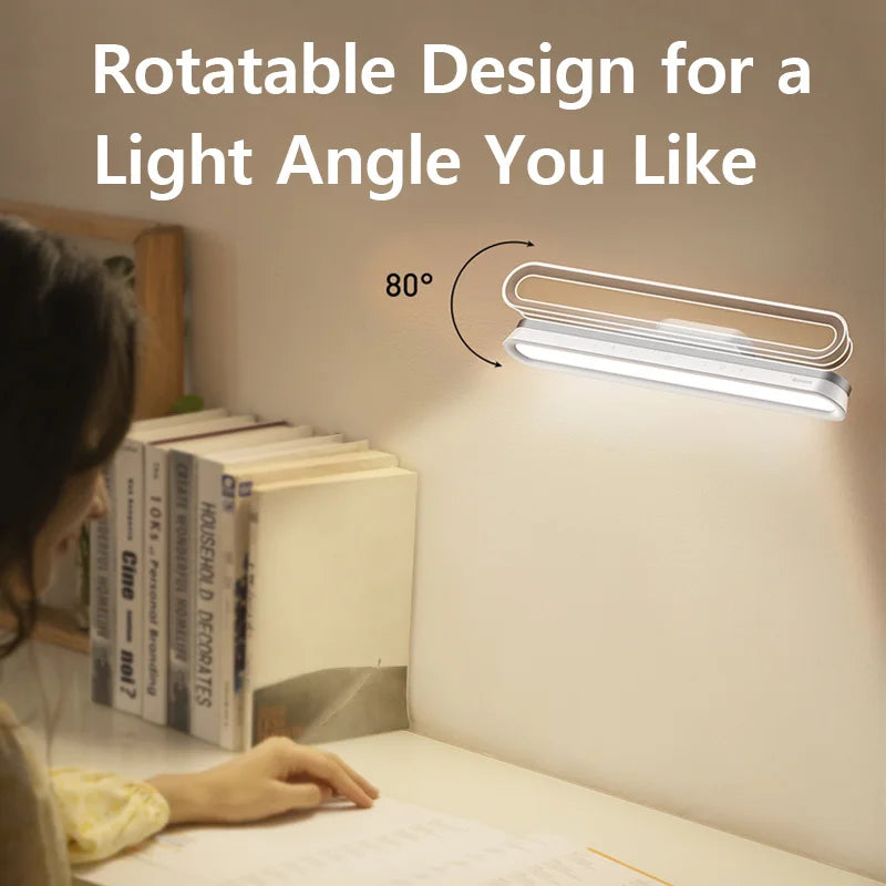 lampe magnétique blanc moderne charge USB stepless dimming