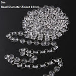 décoration mariage chaîne transparentes facettées 30m acrylique moderne DIY