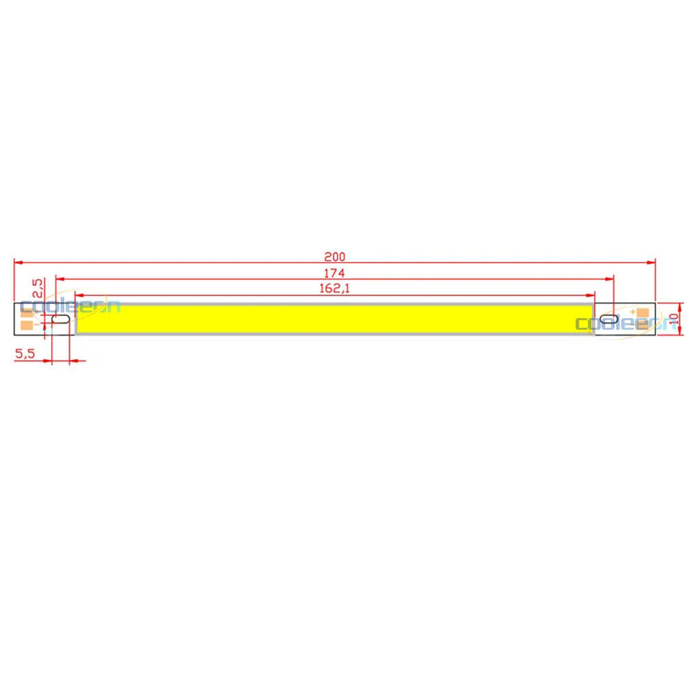 bande led 200mm blanc vert moderne connecteurs électriques 12v ccc rohs