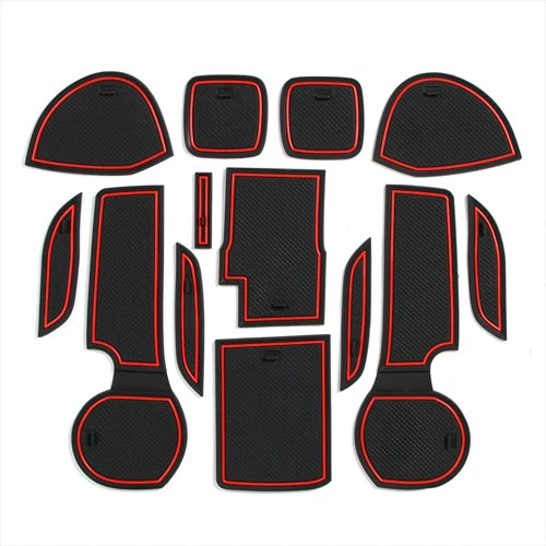 tapis sol voiture protection antidérapante pvc alvéolaire noir rouge gris sportif adhésif